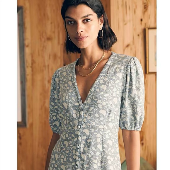 Faherty- Havana Linen Blend dress, NWT - Picture 3 of 7